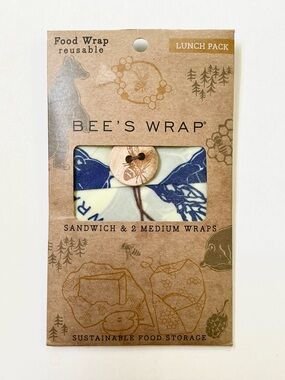 Bee's Wrap Assorted 3-Pack Reusable Food Wraps — The Lunch Pack — Bees & Bears